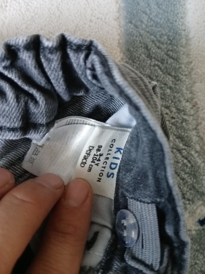 Gri Erkek Çocuk Kot Pantolon Bol Kesim - Görsel 2