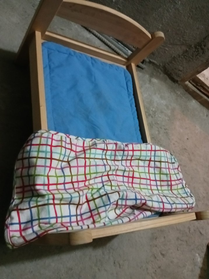 WoodFace Ahşap Çocuk Oyuncak Beşik - Görsel 4