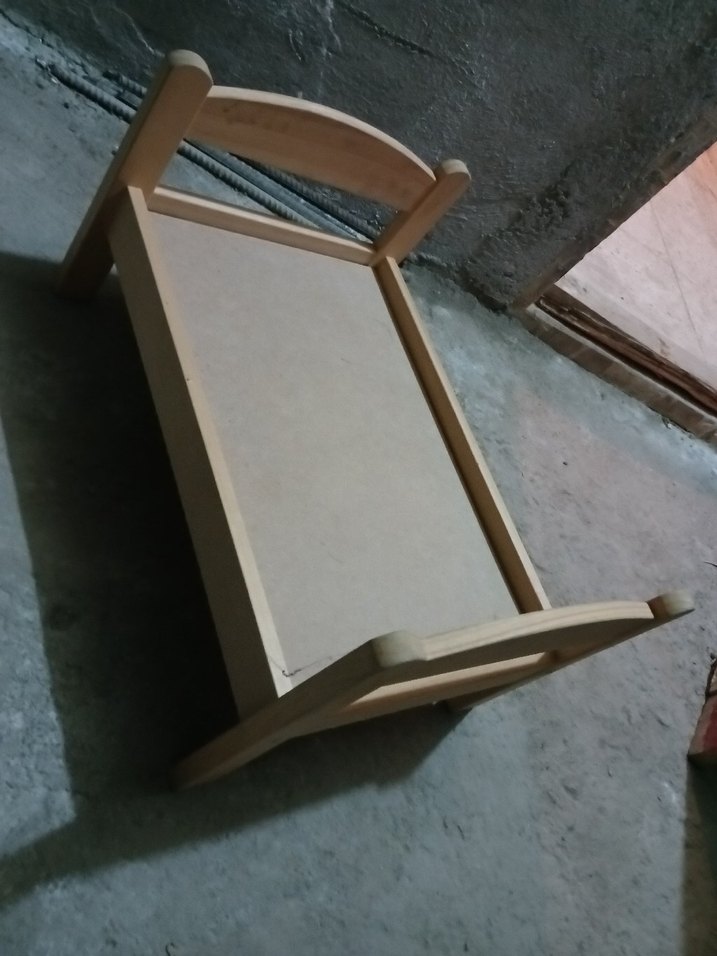 WoodFace Ahşap Çocuk Oyuncak Beşik - Görsel 3