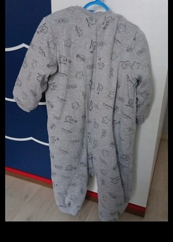 Gri Erkek Çocuk Fermuarlı Uzun Kollu Tulum - Görsel 4