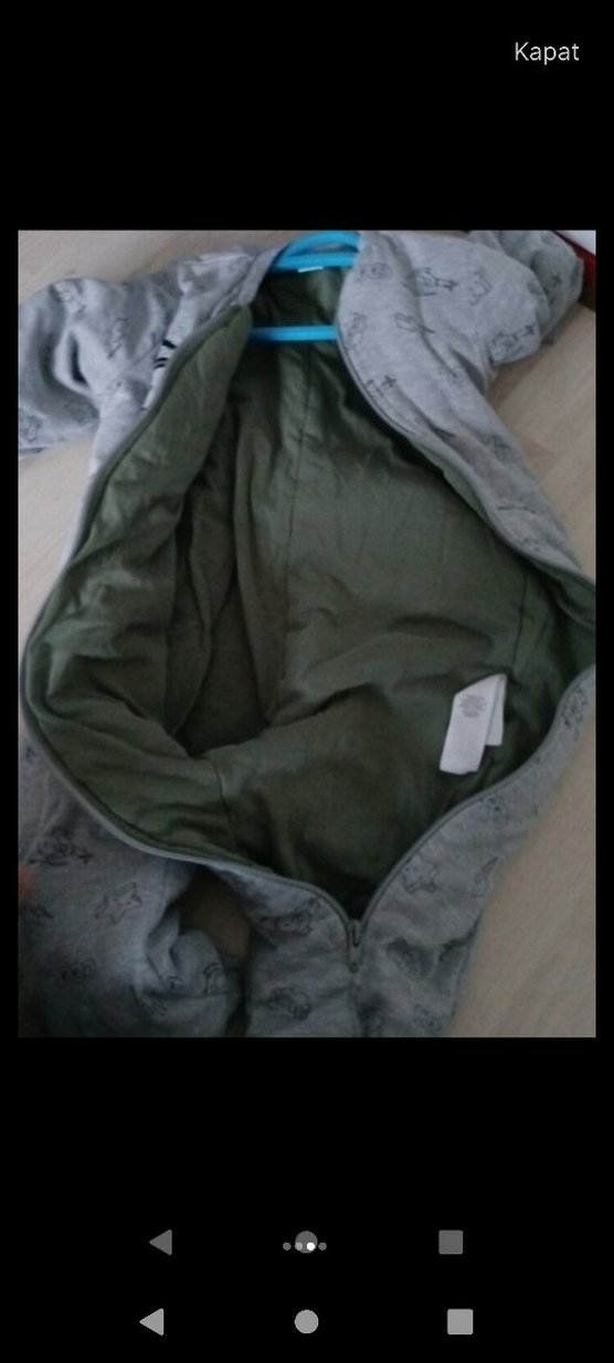 Gri Erkek Çocuk Fermuarlı Uzun Kollu Tulum - Görsel 3