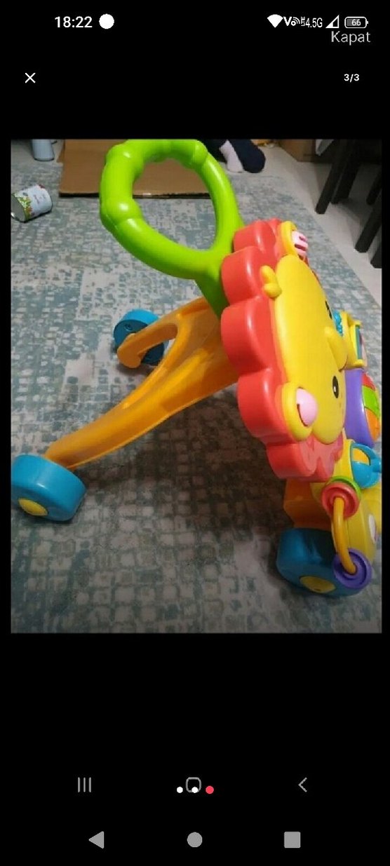 Renkli Aslan Desenli Bebek Yürüteci - Görsel 3