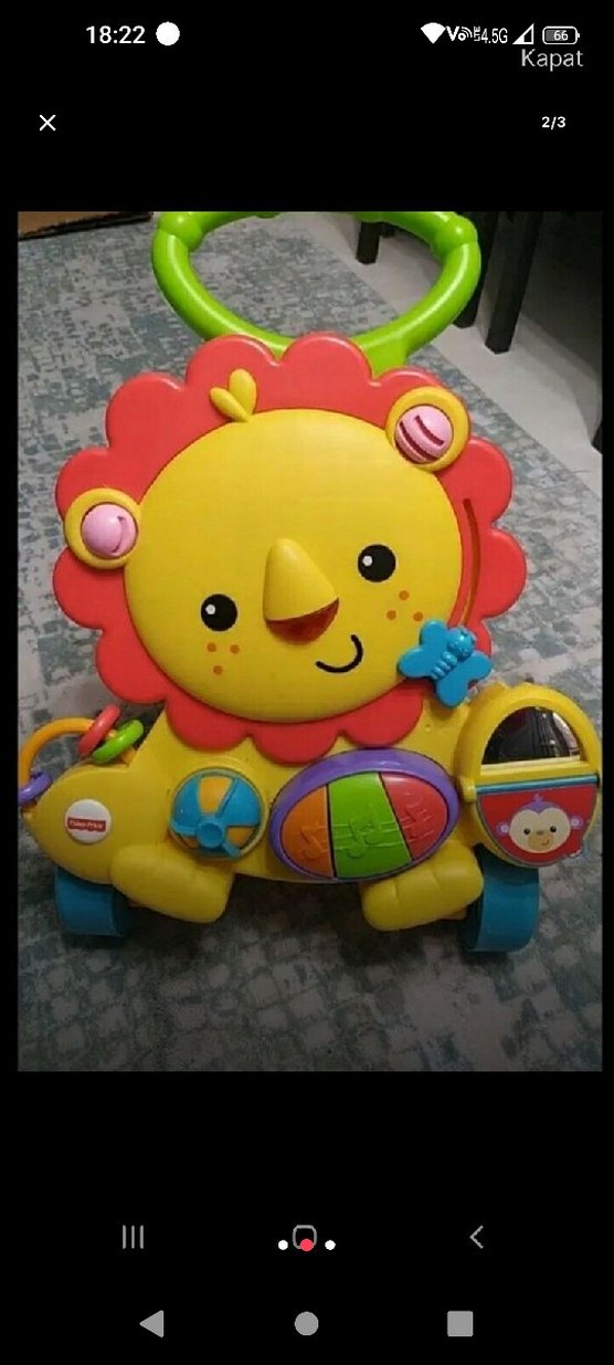 Renkli Aslan Desenli Bebek Yürüteci - Görsel 2