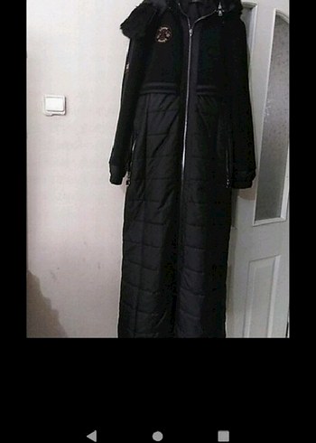 Kemerli Uzun Kadın Kışlık Kapitone Mont - Görsel 2