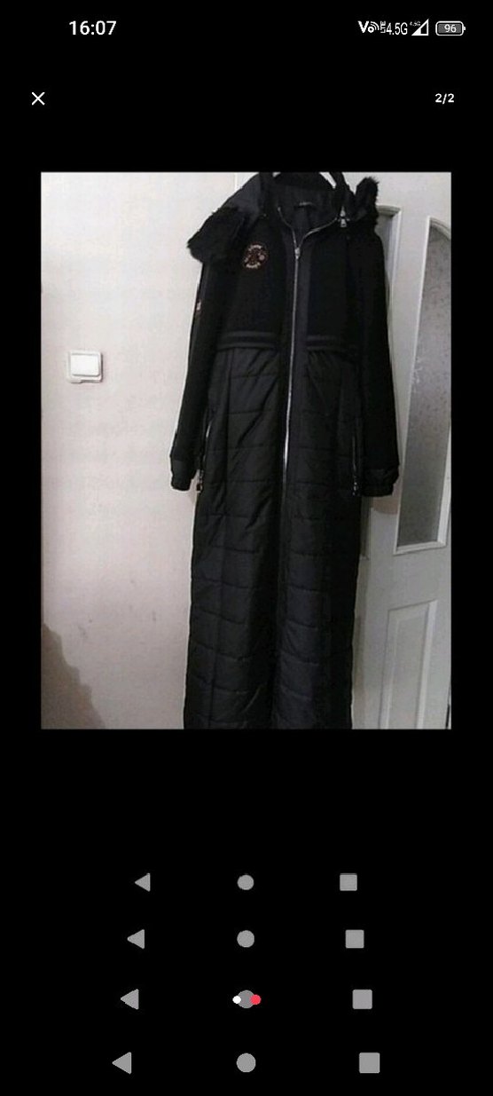 Kemerli Uzun Kadın Kışlık Kapitone Mont - Görsel 2