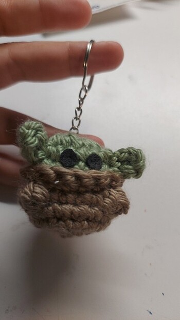 Tasarımcı Mini baby yoda anahtarlık