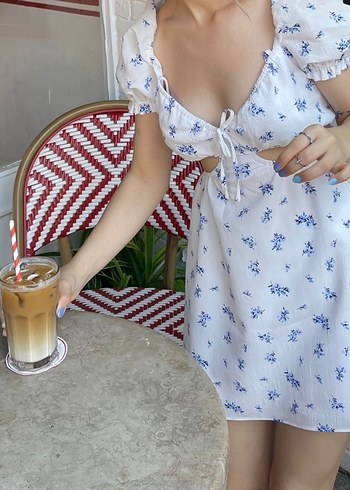 Beyaz Mini  Elbise - Görsel 2