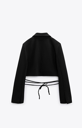 Zara Zara Siyah Crop Blazer Ceket