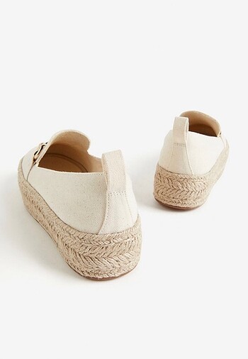 38 Beden beyaz Renk H&M-KANVAS ESPADRİL AYAKKABI (ETİKETLİ)