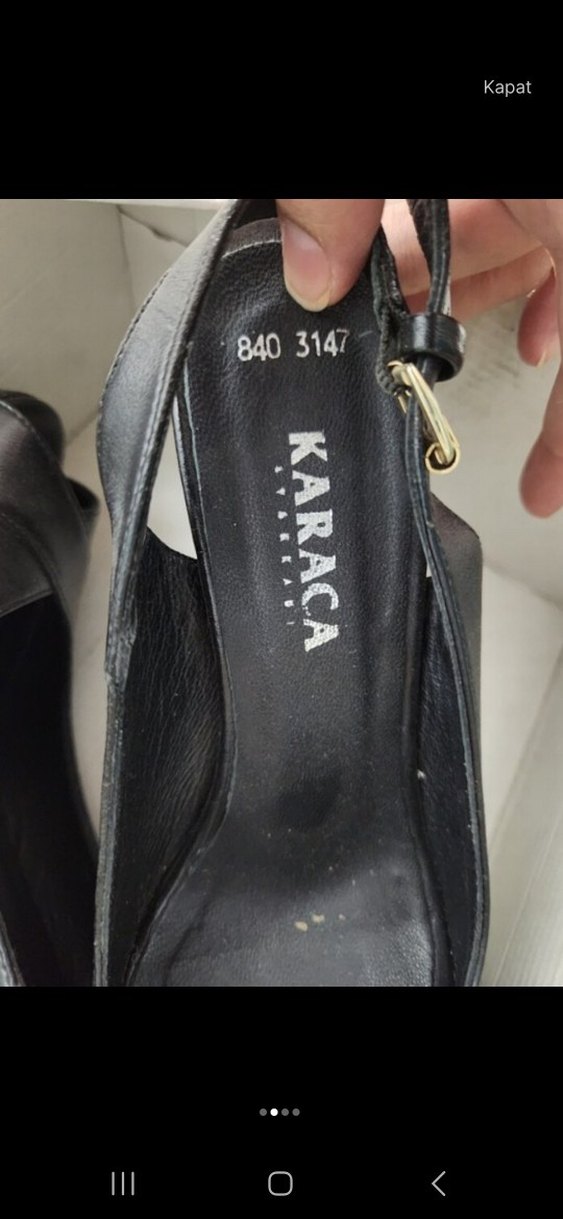 Deri Kadın Siyah Platform Topuklu Ayakkabı - Görsel 2