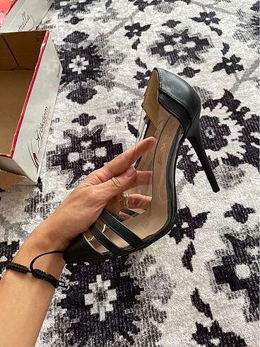 Diğer Seffaf stiletto siyah