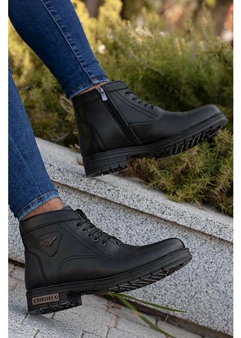Daxtors Siyah Soğuk Geçirmez Kürklü Unisex Bot SIFIR BOT!!! - Görsel 2