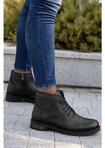 Daxtors Siyah Soğuk Geçirmez Kürklü Unisex Bot SIFIR BOT!!! - Görsel 3