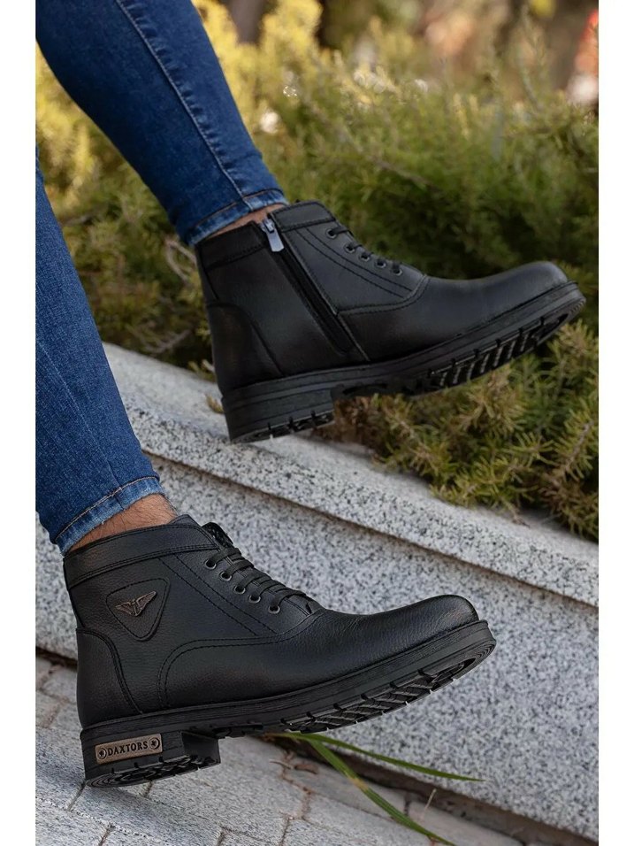 Daxtors Siyah Soğuk Geçirmez Kürklü Unisex Bot SIFIR BOT!!! - Görsel 2