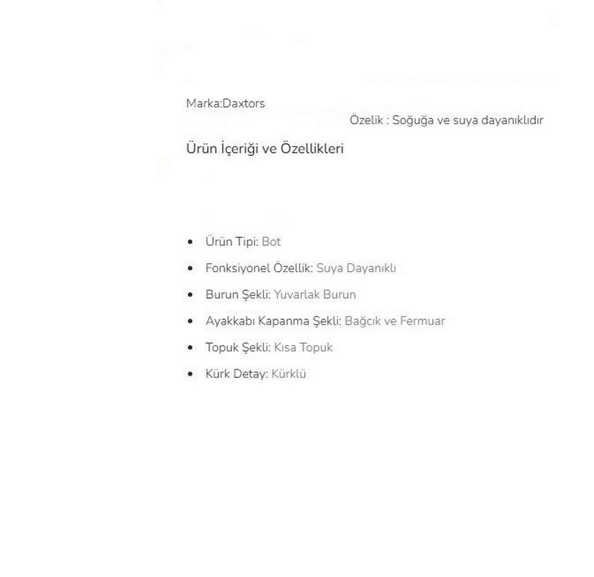 Daxtors Siyah Soğuk Geçirmez Kürklü Unisex Bot SIFIR BOT!!! - Görsel 4