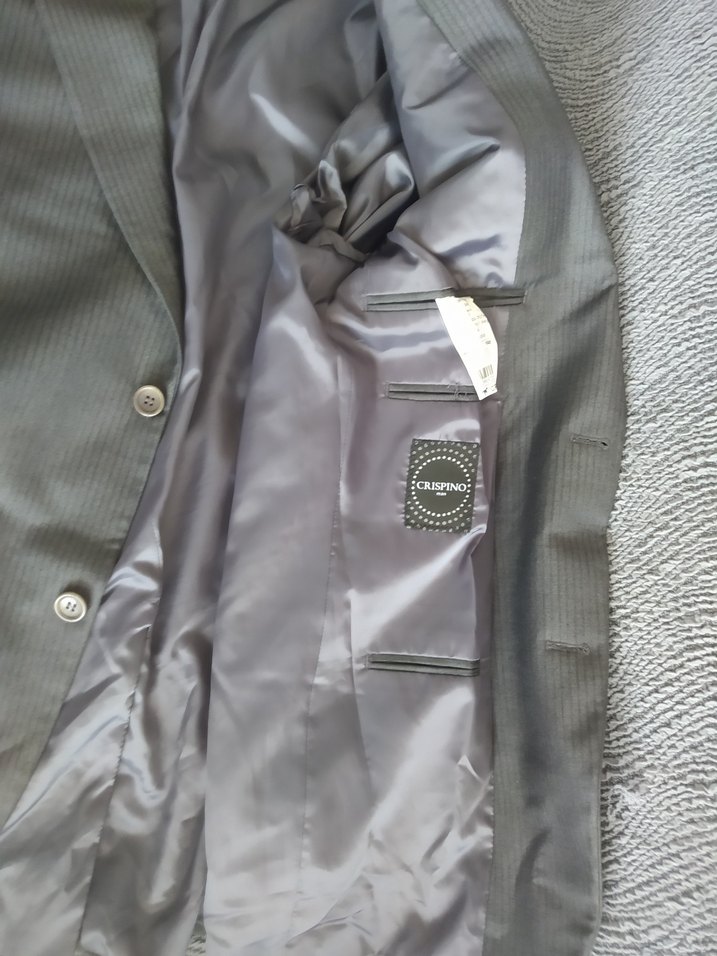 4 İç Cepli Düğmeli Gri Erkek Ceketi - Görsel 2