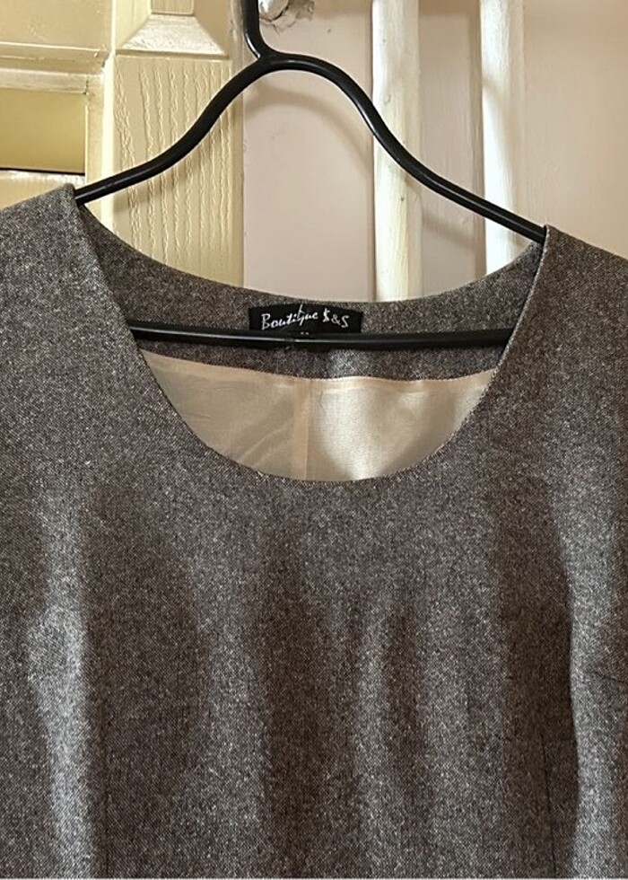 44 Beden Yarım kollu elbise - Görsel 2