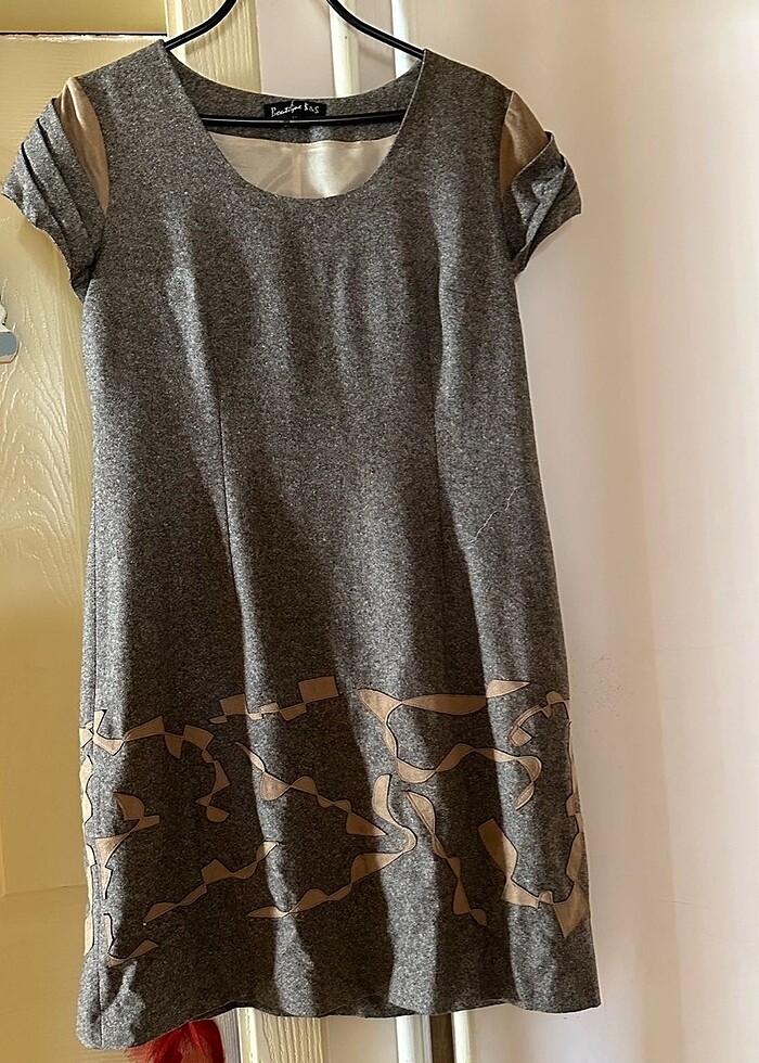 44 Beden Yarım kollu elbise - Görsel 4