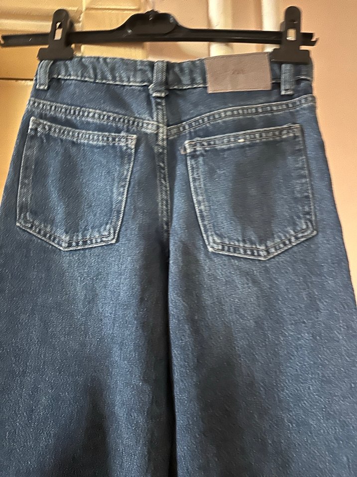 Kız Çocuk Zara Mavi Midi  Kot Pantolon - Görsel 4