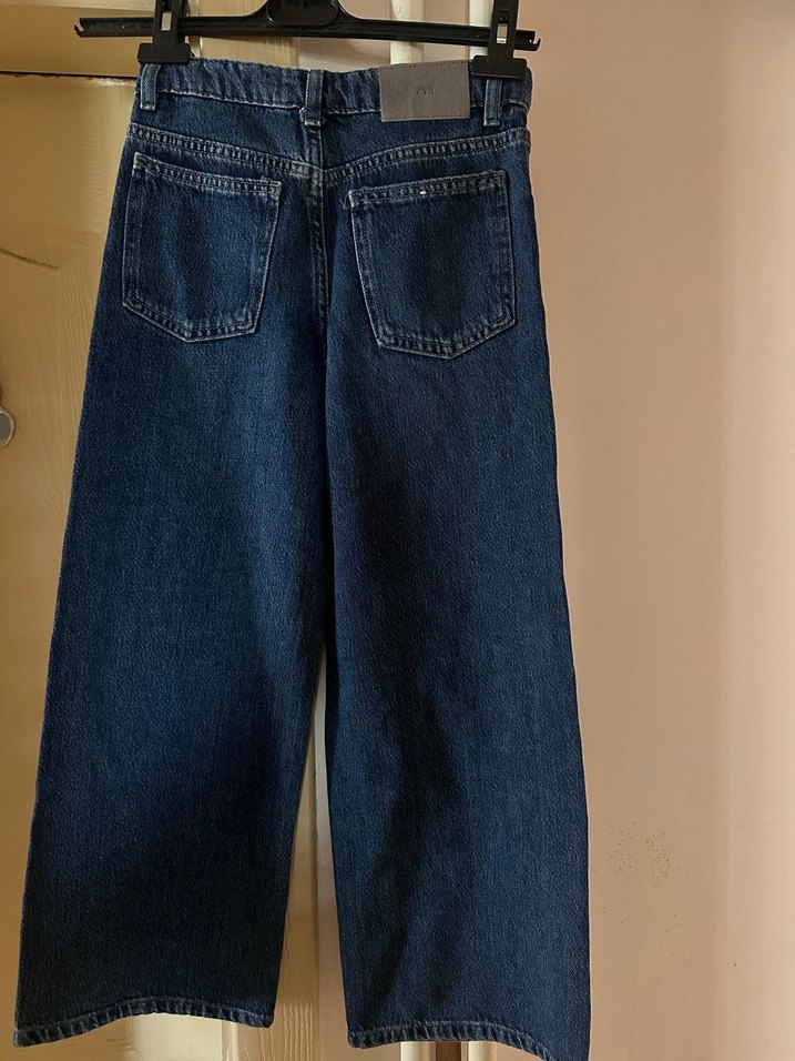 Kız Çocuk Zara Mavi Midi  Kot Pantolon - Görsel 2