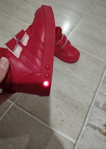 Kız Bebek Kırmızı Cırt Cırtlı İlk Adım Ayakkabısı - Görsel 3