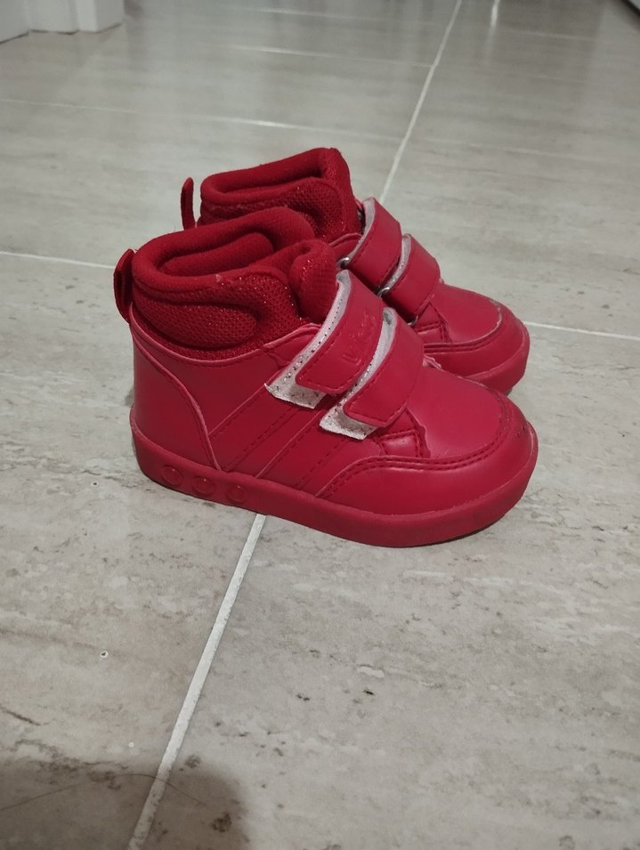 Kız Bebek Kırmızı Cırt Cırtlı İlk Adım Ayakkabısı - Görsel 2