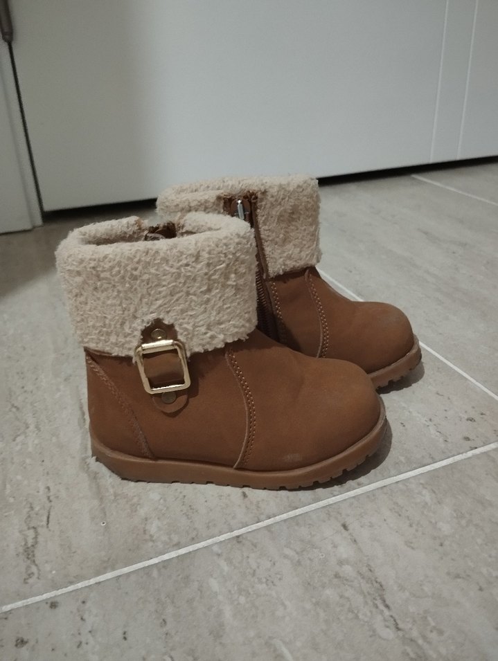 Kız Çocuk Süet Tokalı Kahverengi Bot - Görsel 2