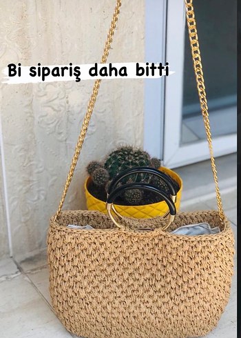 Diğer Bej Örgü Bohem Kadın Çanta