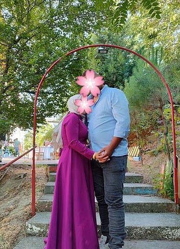 40 Beden pembe Renk Abiye