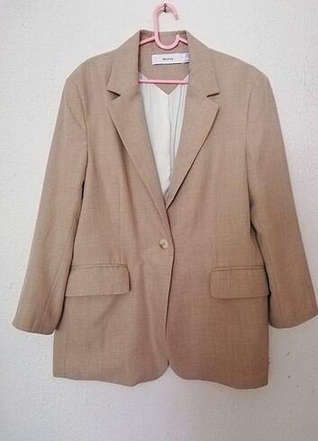 Bershka bej blazer ceket