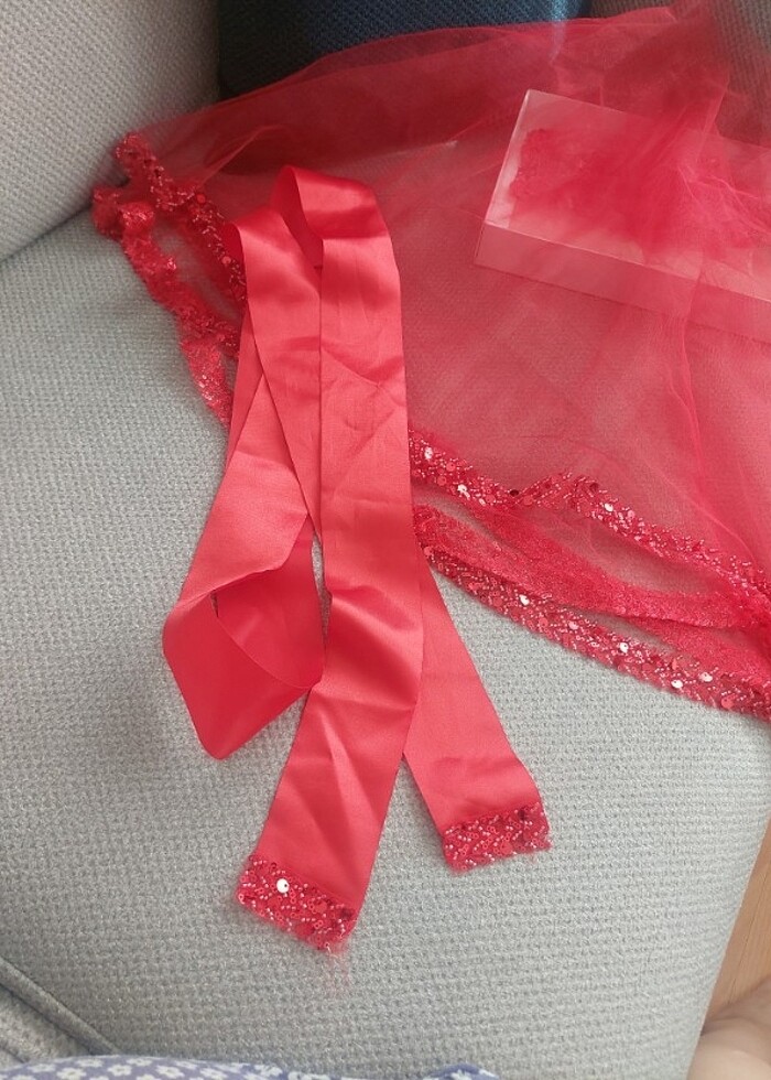 Gelin duvak kuşak ve eldiven - Görsel 3