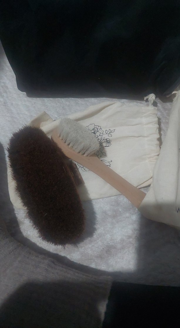 MİABELE Ahşap Masaj Terliği ve Fırça Seti - Görsel 2