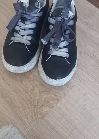 Gri Platform Topuklu Bağcıklı Kadın Spor Ayakkabı - Görsel 2