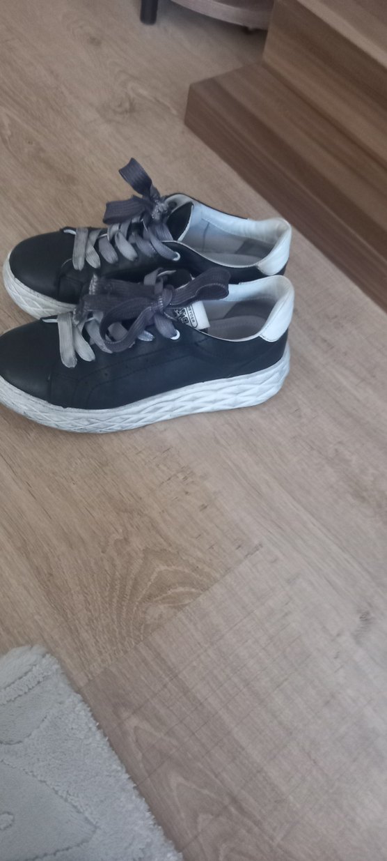 Gri Platform Topuklu Bağcıklı Kadın Spor Ayakkabı - Görsel 3