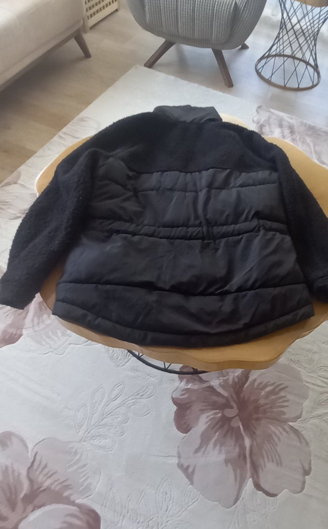 Kemerli Siyah Mini Kadın Mont - Görsel 2