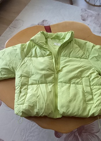 Kadın Yeşil Düğmeli Kışlık Ceket - Görsel 4