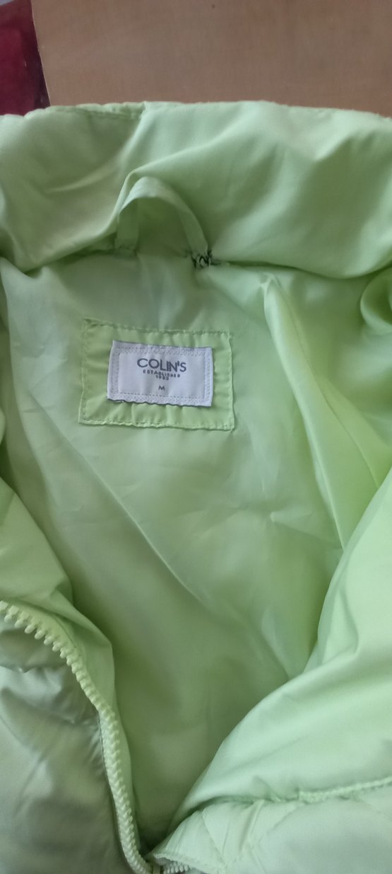 Kadın Yeşil Düğmeli Kışlık Ceket - Görsel 3