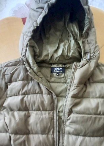 Kapüşonlu  haki Midi Kaban - Görsel 3