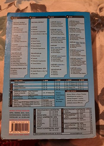 İşletme-İktisat 1. Sınıf B Kitabı - Murat Açıköğretim - Görsel 2