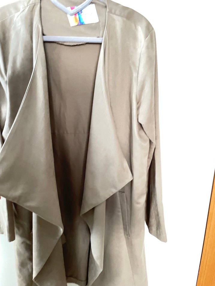 Drapeli Bej Midi  Ceketi - Görsel 3