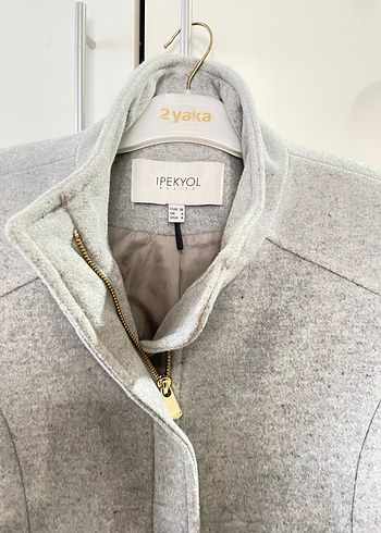 İpekyol Gri Düğmeli Kadın Kaban - Görsel 6