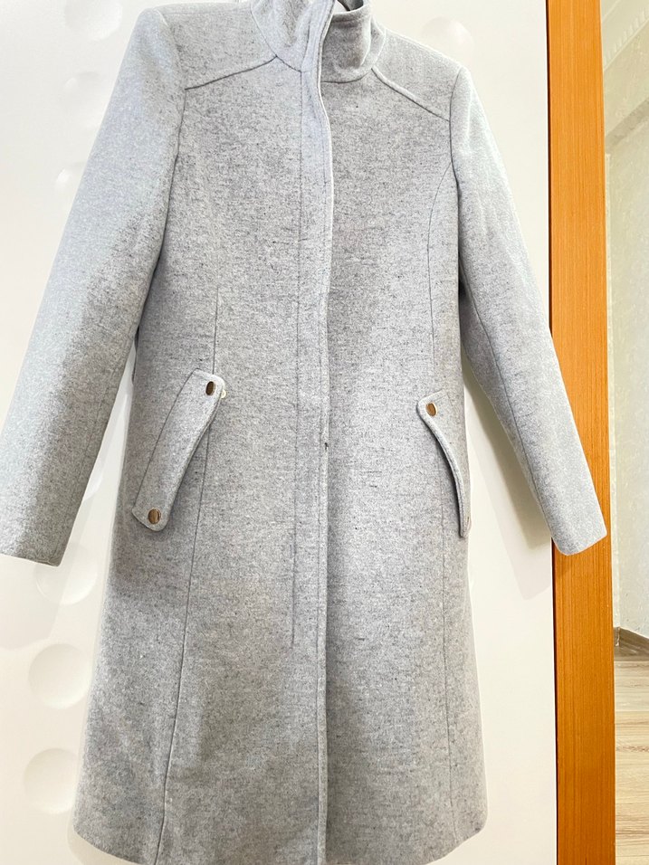 İpekyol Gri Düğmeli Kadın Kaban - Görsel 4