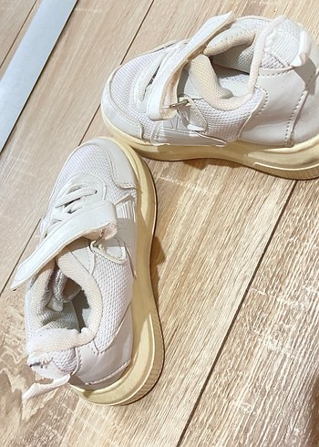 Kız Çocuk Beyaz Sneaker Velcro - Görsel 3