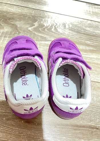 Mor Kız Çocuk Sneakers Velcro Bantlı - Görsel 3