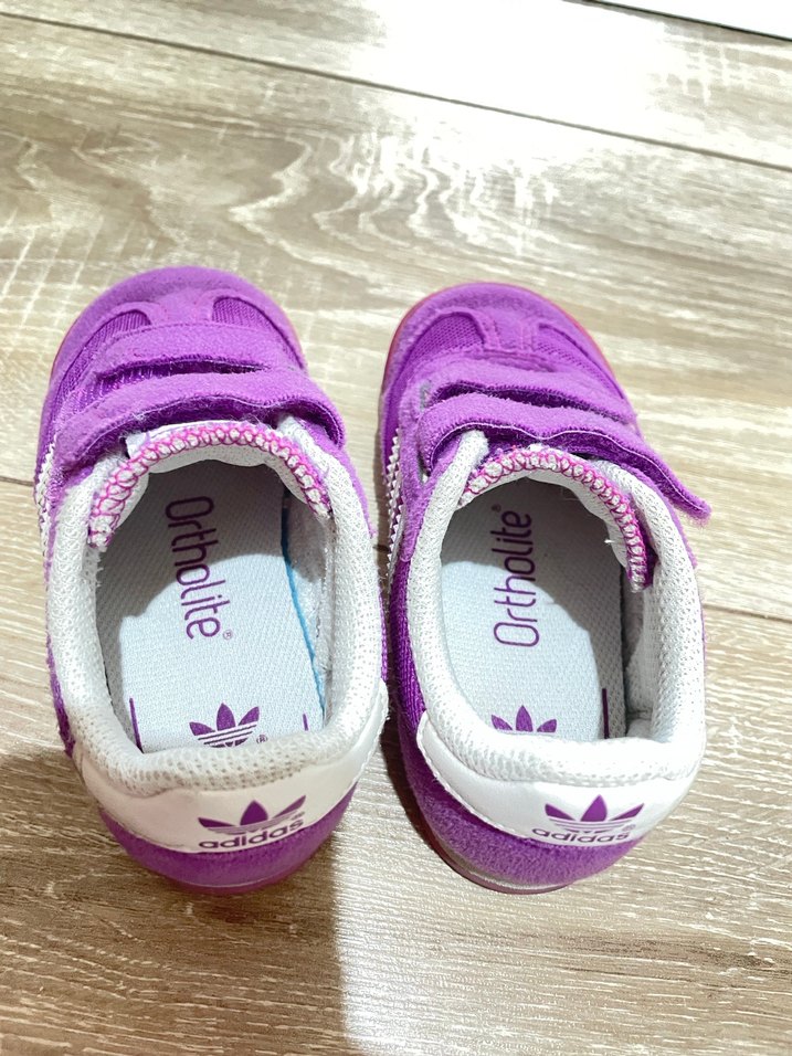 Mor Kız Çocuk Sneakers Velcro Bantlı - Görsel 3