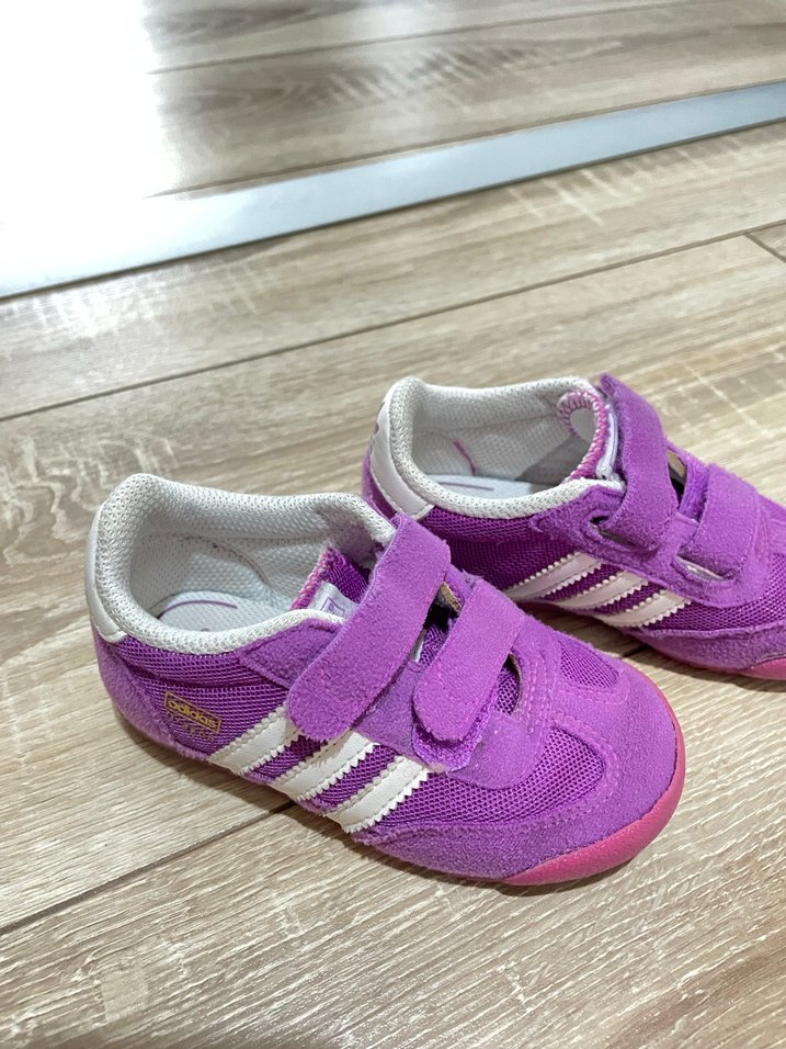 Mor Kız Çocuk Sneakers Velcro Bantlı - Görsel 2