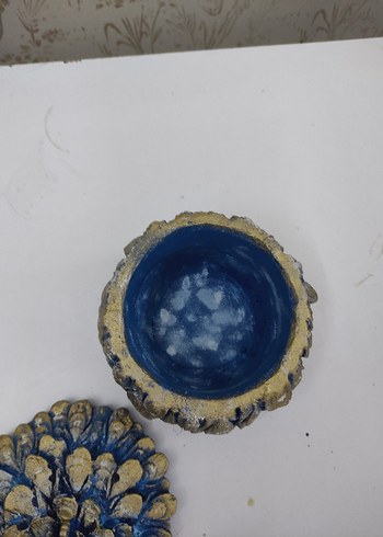 Altın Renkli Gold Tavuskuşu vintage kutu - Görsel 6