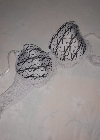 Baskılı Beyaz Gri Gotik Parisian Sütyen
