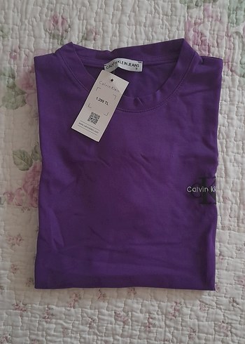 Calvin Klein Mor Pamuklu Tişört