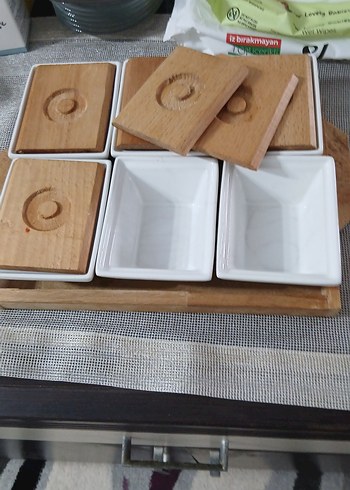 Bej Ahşap Kapaklı 6'lı Gıda Saklama Kabı - Görsel 3